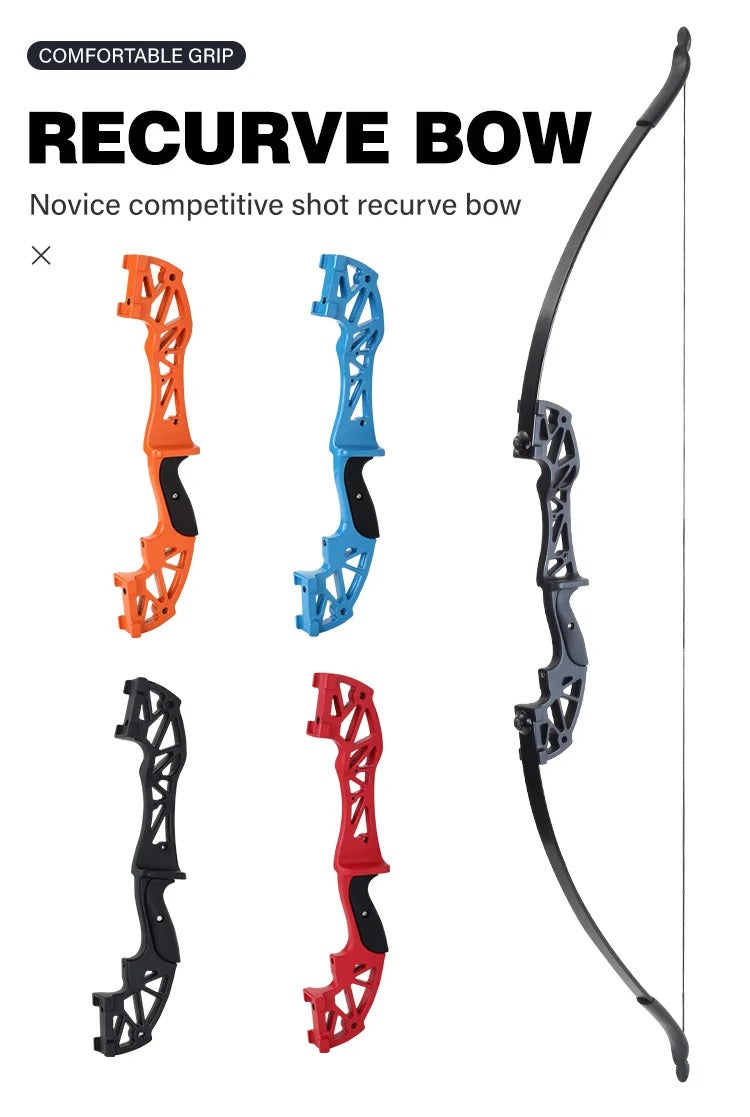 New Powerful Archery Straight Metal Recurve Bow 4 Color variations