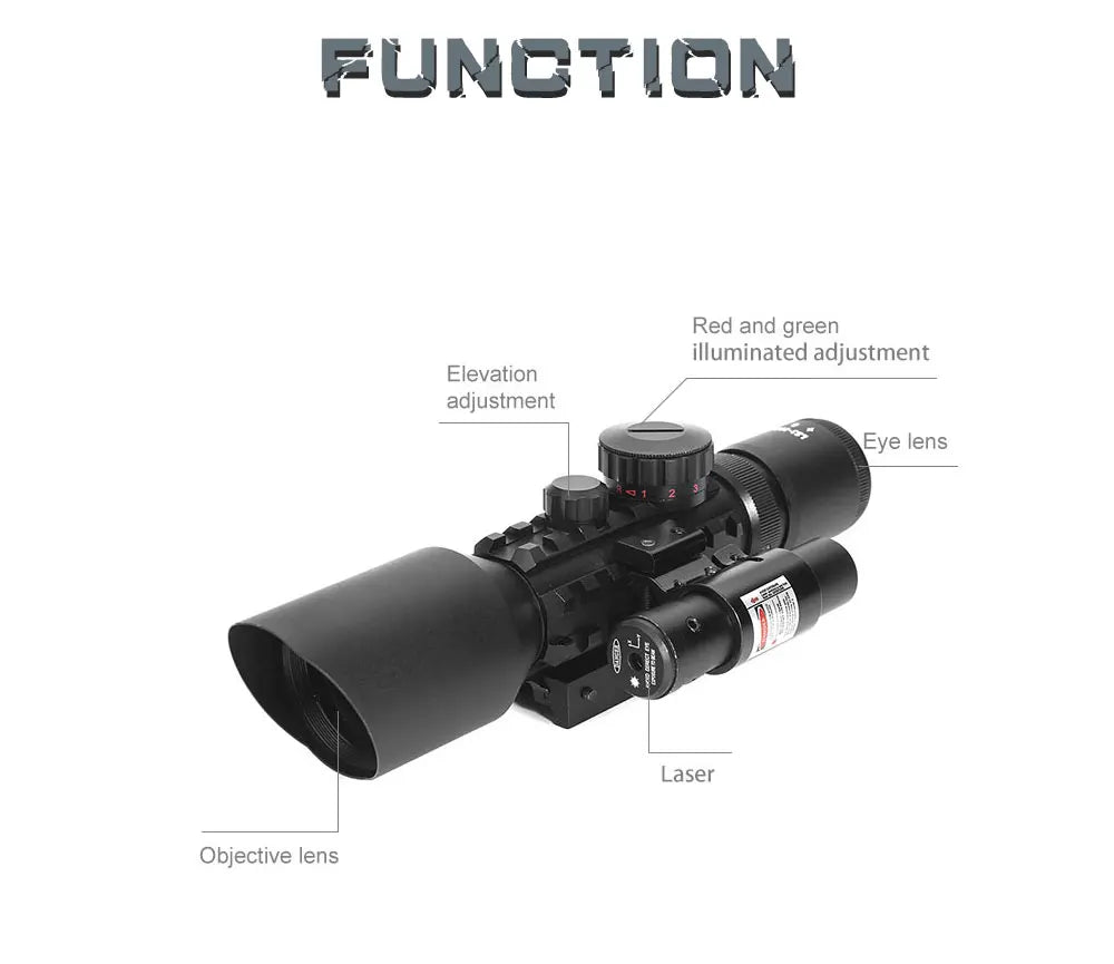 Hunting M9 Scope Laser, for Slingshot rifle, crossbow and Rifle