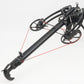 Black crossbow with red strings on a white background, featuring the brand 'SlingShot'.