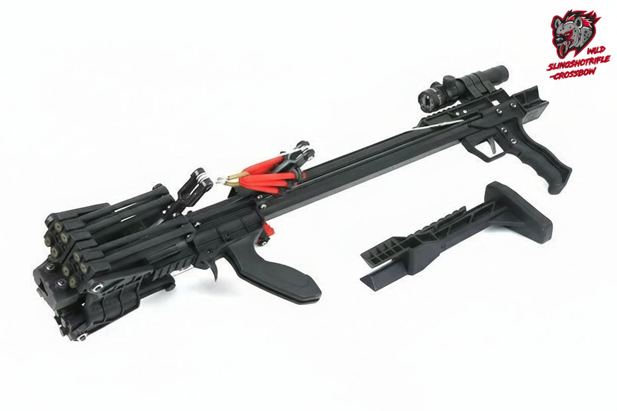New RS-X7 'Doomsday' Slingshot Crossbow V4 - 9mm Steel balls - Wild Slingshot Rifles 