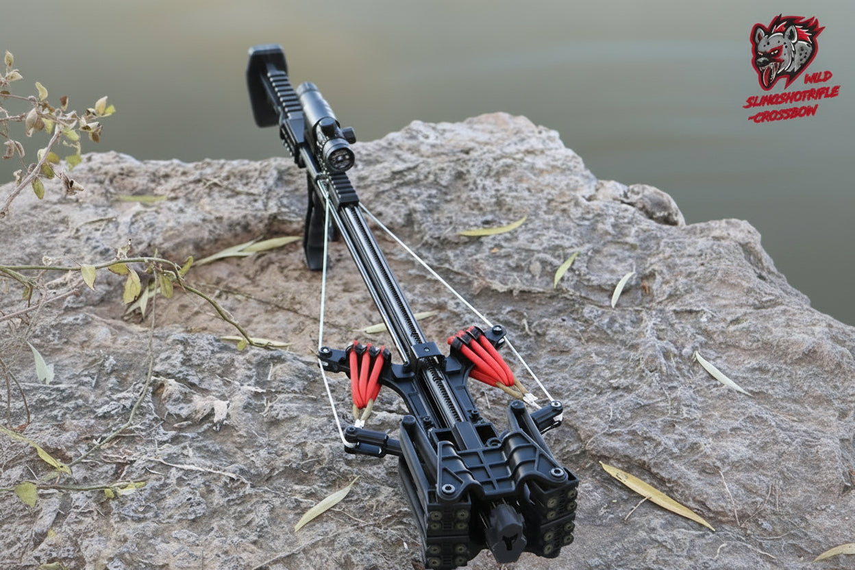New RS-X7 'Doomsday' Slingshot Crossbow V4 - 9mm Steel balls - Wild Slingshot Rifles 