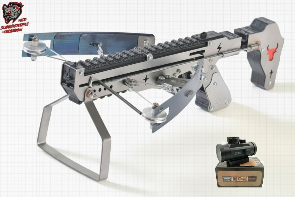 New V39 Metal- 'Viper V2 ' Slingshot Crossbow (300 FPS) - Wild Slingshot Rifles 