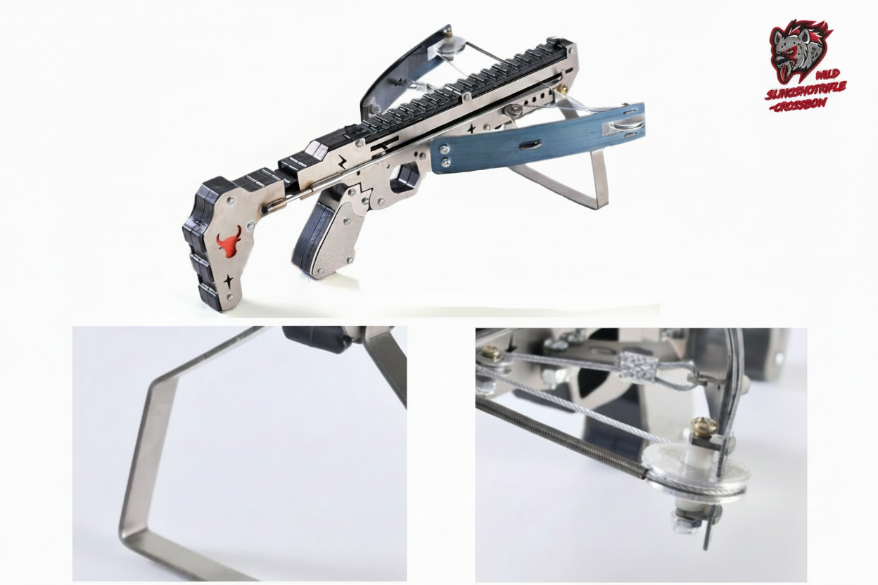 New V39 Metal- 'Viper V2 ' Slingshot Crossbow (300 FPS) - Wild Slingshot Rifles 