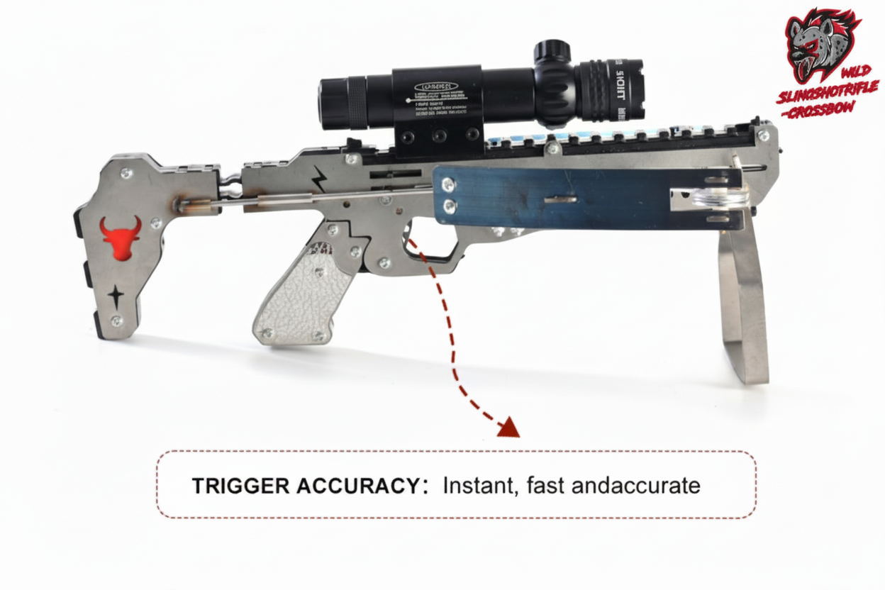 New V39 Metal- 'Viper V2 ' Slingshot Crossbow (300 FPS) - Wild Slingshot Rifles 