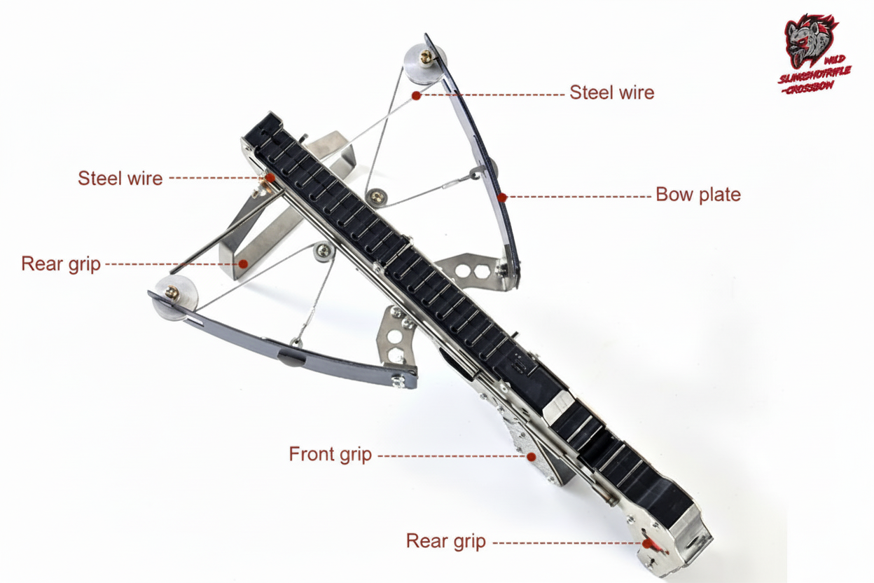 New V39 Metal- 'Viper V2 ' Slingshot Crossbow (300 FPS) - Wild Slingshot Rifles 