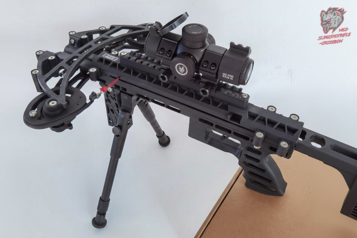 V52 - 'Hybrid Hunter' Slingshot Crossbow (160 FPS) - Wild Slingshot Rifles 