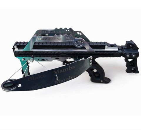 Crossbow with 'Blake Mamba' branding on a white background