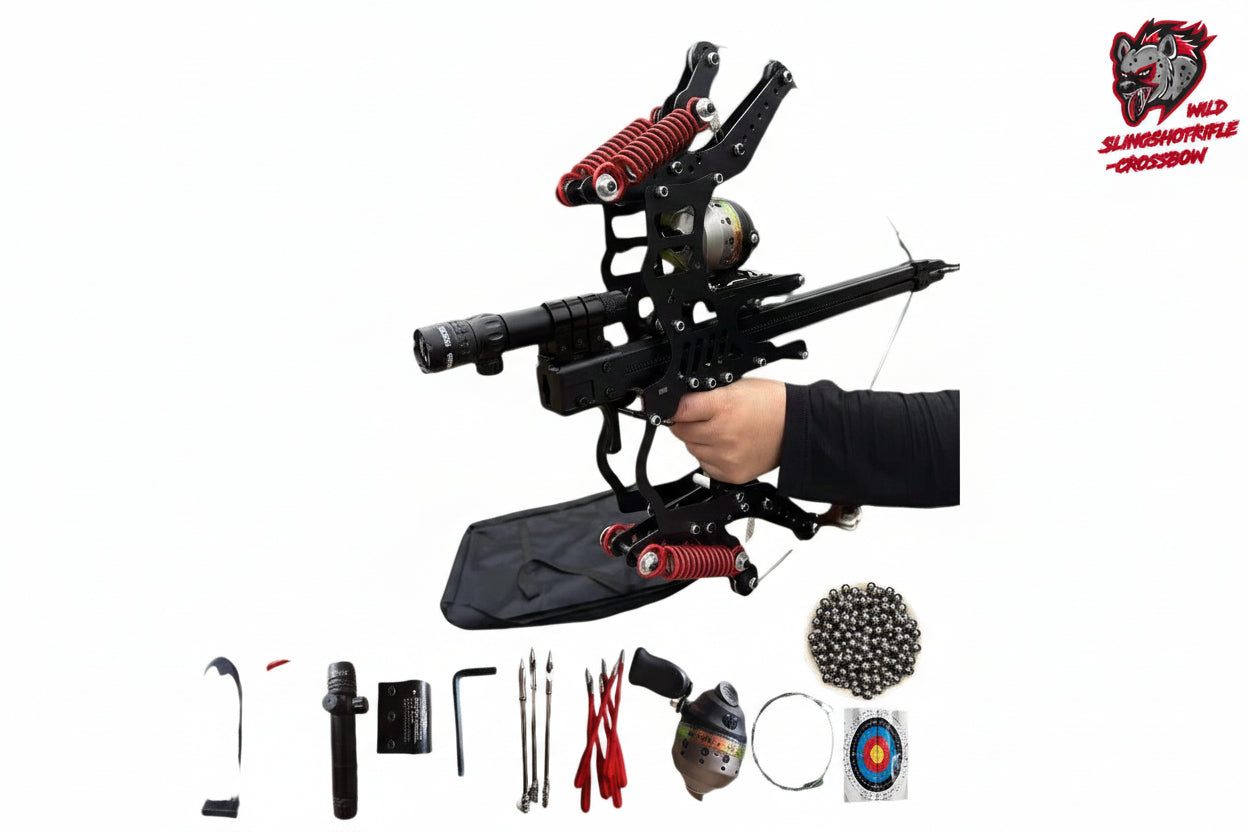 Full metal Predator V2 'SpeedShot' Slingshot Bow - Wild Slingshot Rifles 